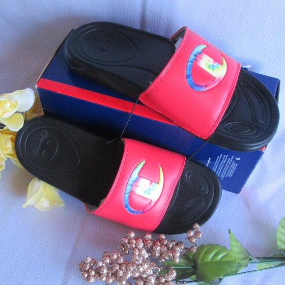 🤩 CHAMPION MEGA SLIDE SCARLETT BLACK WOMENS SLIDE SANDALS (SIZE 7) 🤩 - Picture 9 of 15